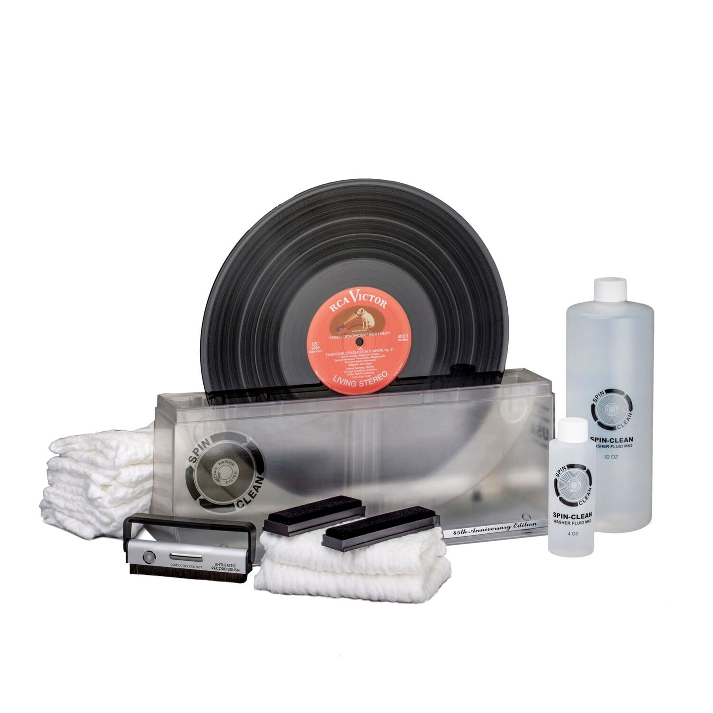 Spin-Clean Record Washer System 45th Anniversary, Limited Edition Deluxe, "Clear" Kit