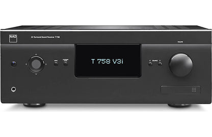 NAD T 758 V3i 7.1-channel home theater receiver with BluOS®, Apple AirPlay® 2, and Dolby Atmos®